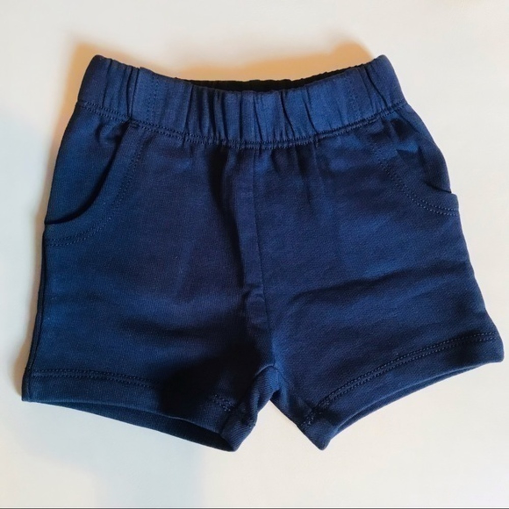 Hanna Andersson Blue Terry knit Summer Shorts 12-18 months